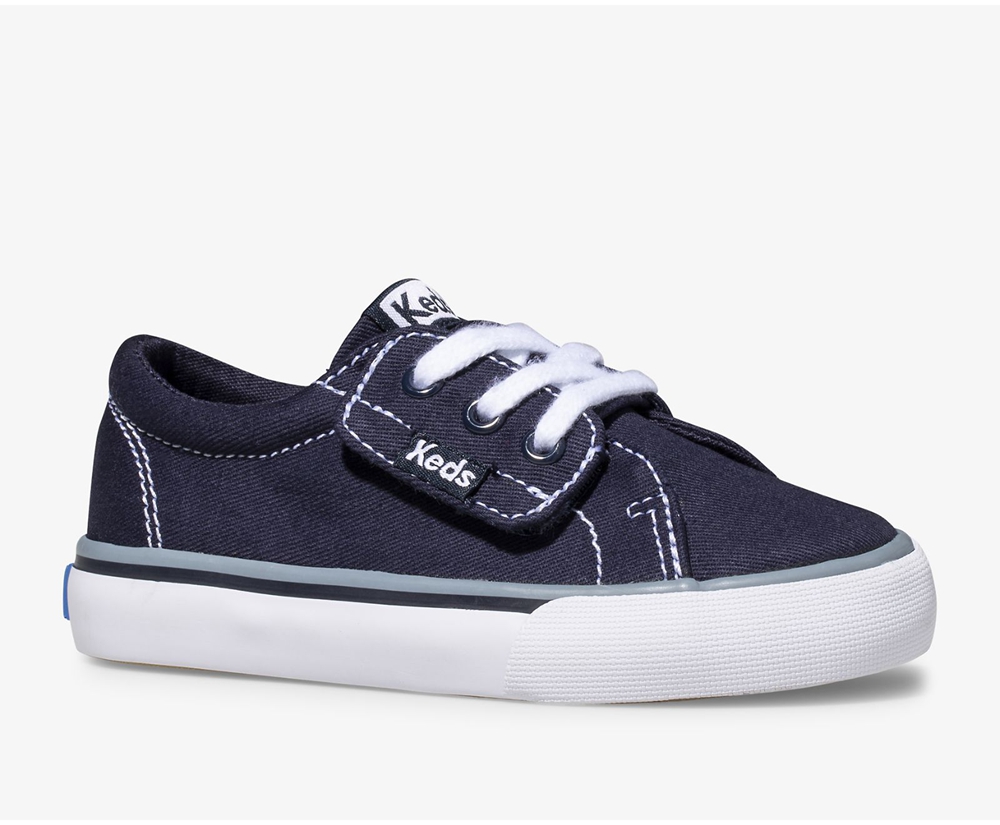 Kids Keds Sneakers - Jump Kick Jr. Canvas - Navy - 8706-TWQPH